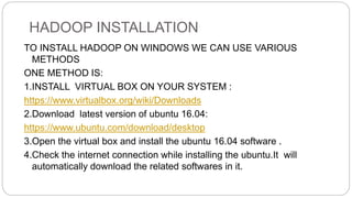 Hadoop installation on windows | PPTX