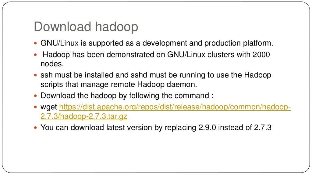 Hadoop installation on windows