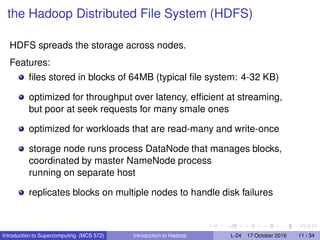 Handoop Files Introduction to Hadoop and Detail Explanations | PDF