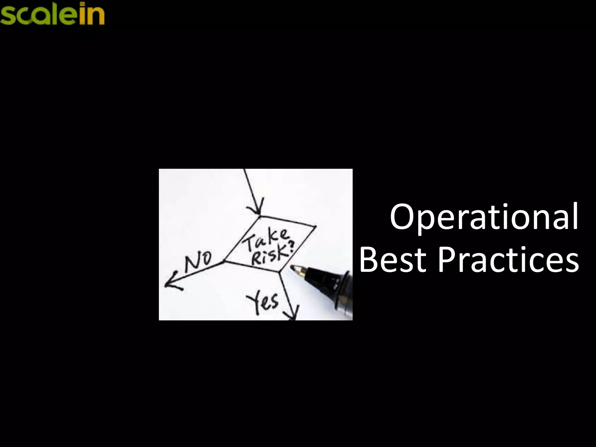 Operational
Best Practices
 