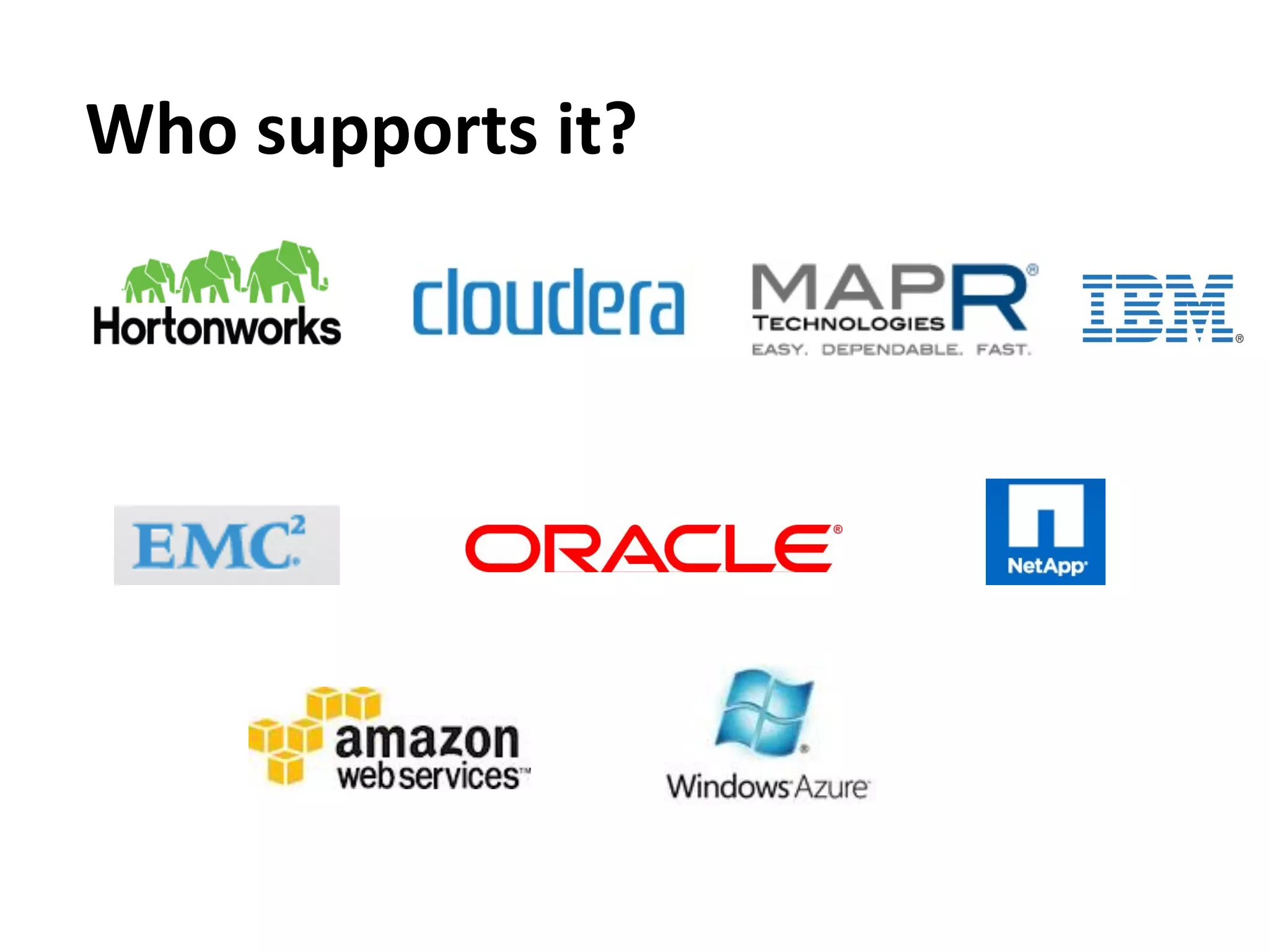 Who	
  supports	
  it?	
  
 