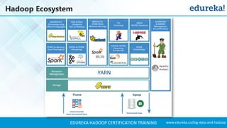 EDUREKA HADOOP CERTIFICATION TRAINING www.edureka.co/big-data-and-hadoop
Hadoop Ecosystem
 