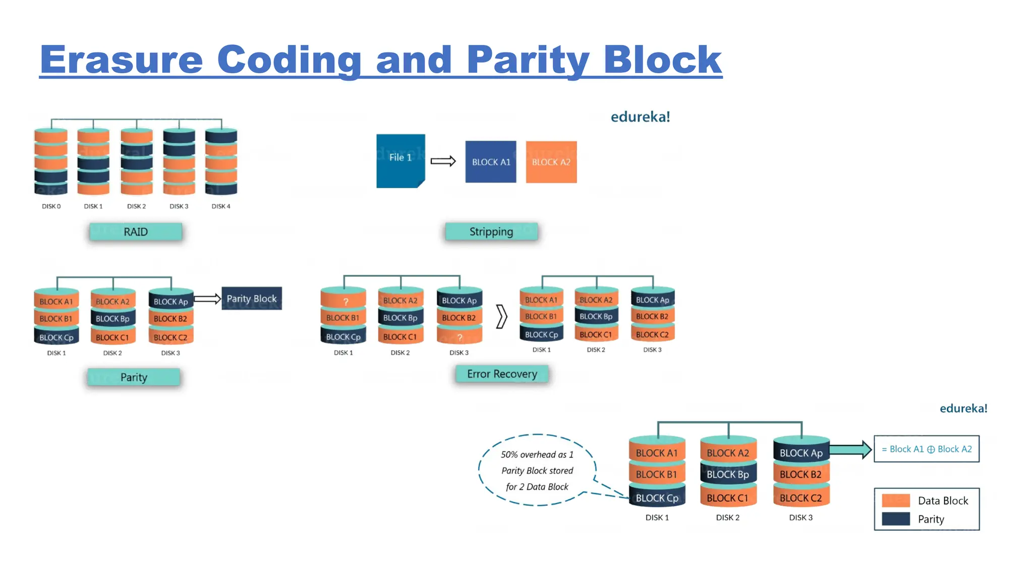 Erasure Coding and Parity Block
 