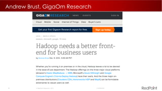 30  RedPoint Global Inc. 2015 Confidential
Andrew Brust, GigaOm Research
 