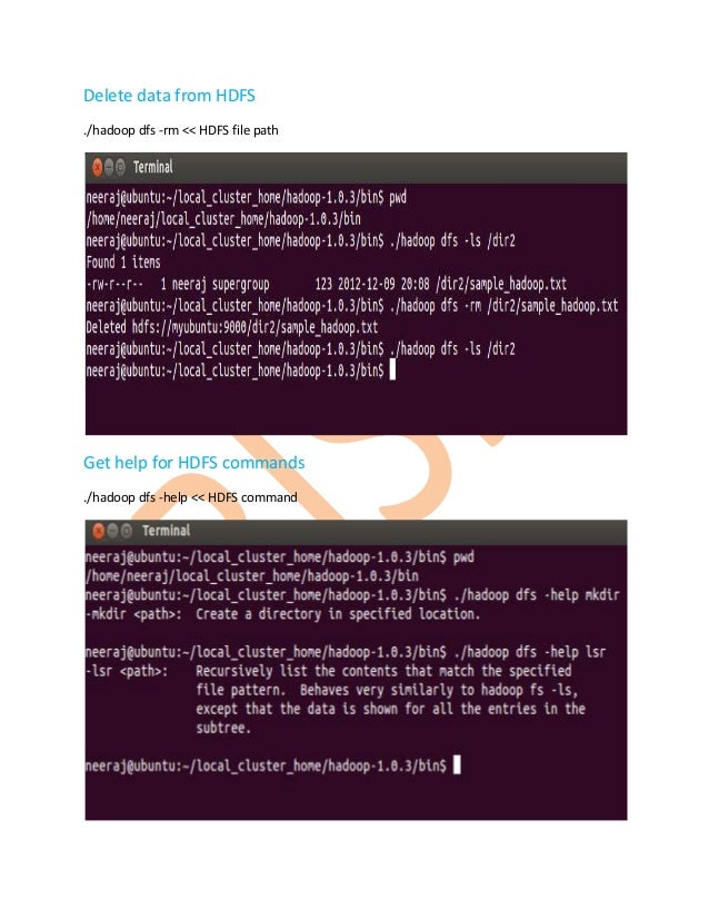 Hadoop basic commands