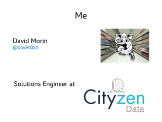 Me 
David Morin 
@davAtBzh 
Solutions Engineer at 
 