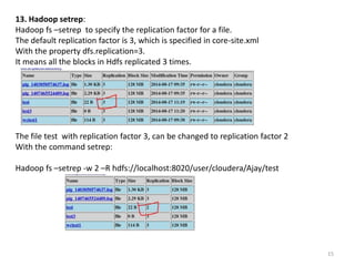 Hadoop File System Shell Commands, | PDF