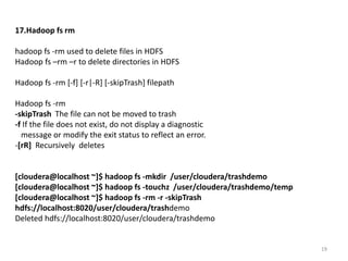 Hadoop File System Shell Commands, | PDF