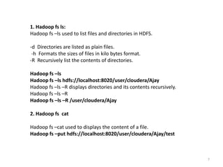 Hadoop File System Shell Commands, | PDF