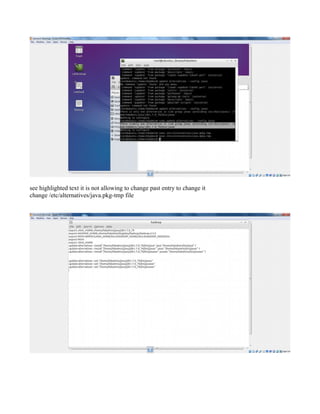 see highlighted text it is not allowing to change past entry to change it
change /etc/alternatives/java.pkg-tmp file
 
