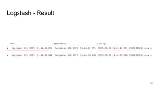 Logstash - Result
30
 