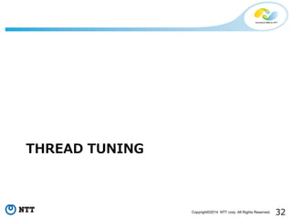 32Copyright©2014 NTT corp. All Rights Reserved.
THREAD TUNING
 