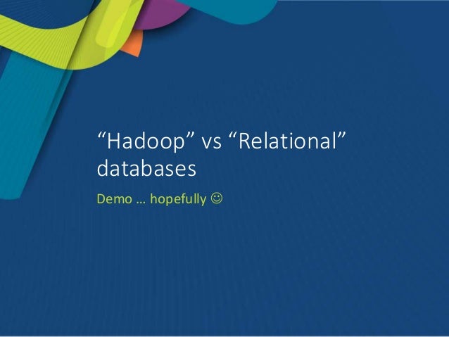 Hadoop databases for oracle DBAs