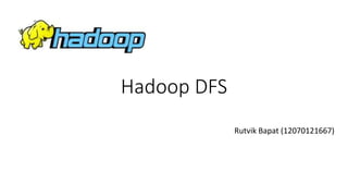 Hadoop DFS
Rutvik Bapat (12070121667)
 