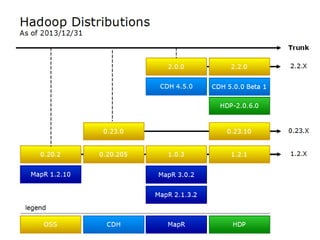 Hadoop distributions as of 20131231