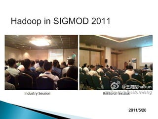 Hadoop in SIGMOD 2011 2011/5/20 