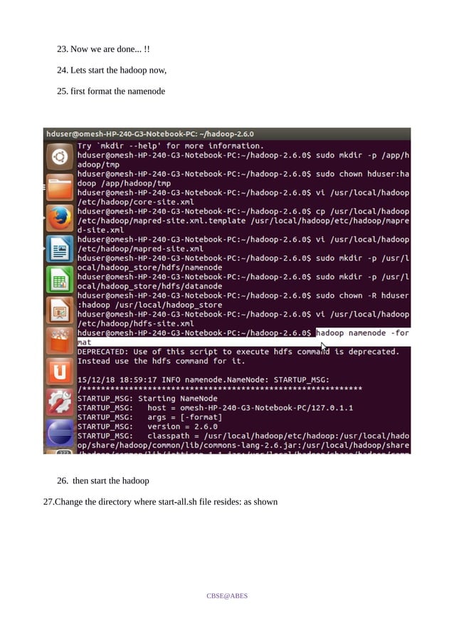 Hadoop installation steps | PDF