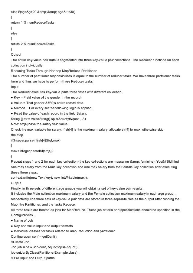 Hadoop map reduce partition in hadoop administration