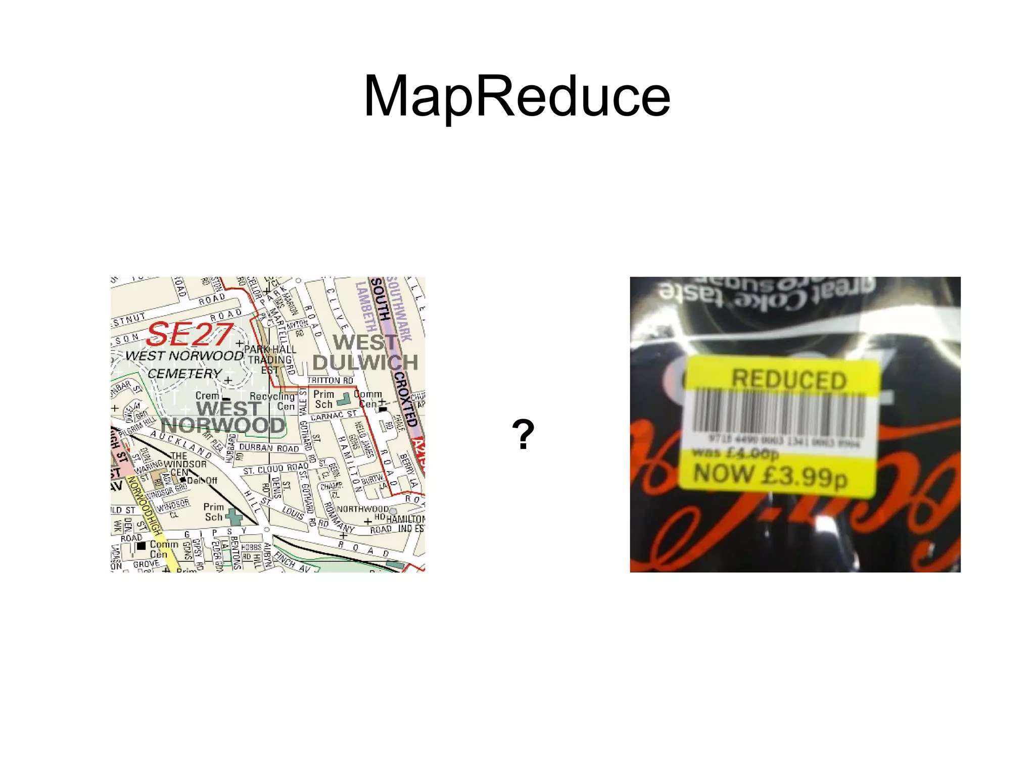 Hadoop MapReduce Job Tracker + Task Tracker + Slaves HDFS – Distributed file system 