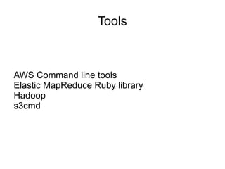 Tools AWS Command line tools 