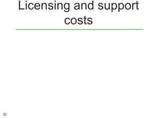 Licensing and support
costs

32

 