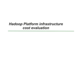 Hadoop Platform infrastructure
cost evaluation

 
