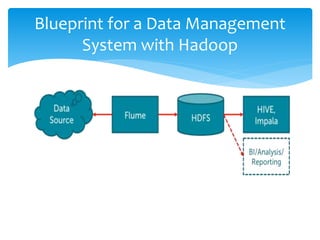 Blueprint for a Data Management 
System with Hadoop 
 