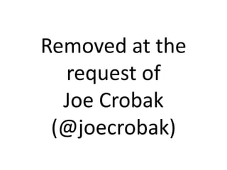 Removed at therequest of Joe Crobak(@joecrobak) 