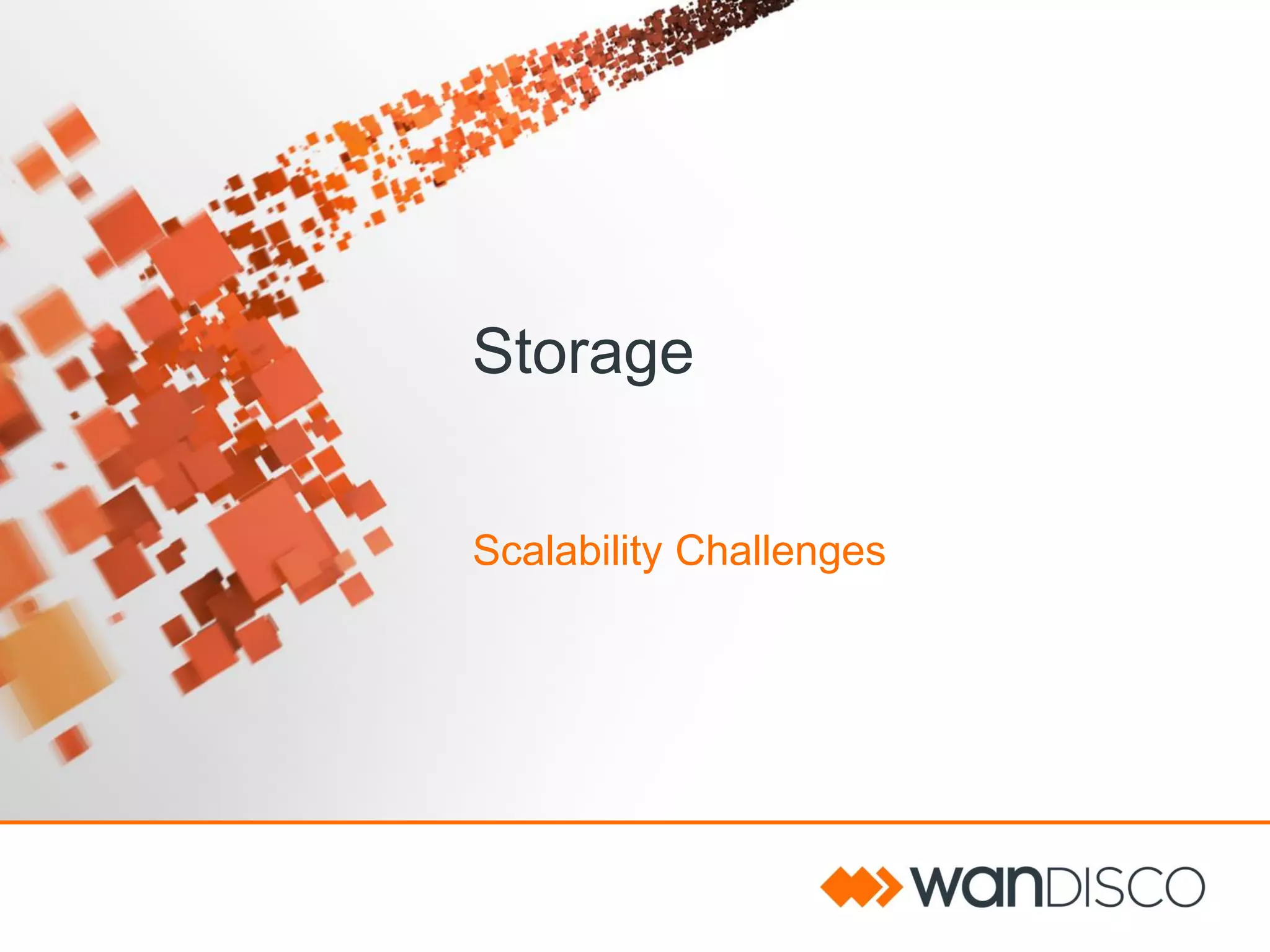 Storage
Scalability Challenges

 