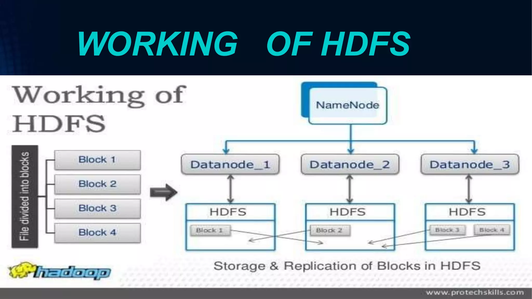 WORKING OF HDFS
 