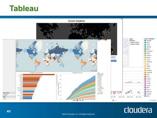 Tableau




41
           ©2012 Cloudera, Inc. All Rights Reserved.
 