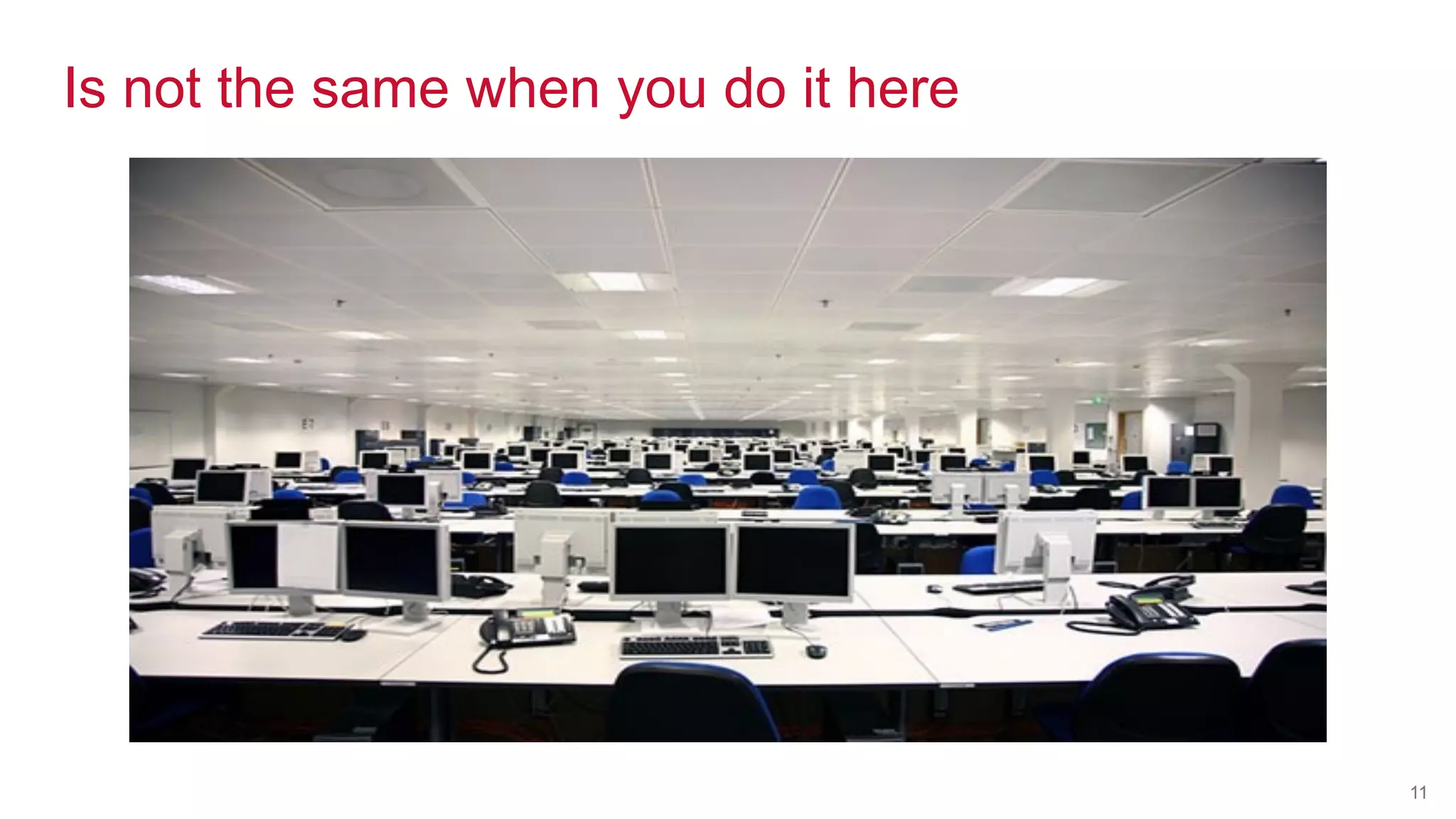 © 2016 MapR Technologies© 2016 MapR TechnologiesMapR Confidential 11
Is not the same when you do it here
 