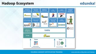 www.edureka.co/big-data-and-hadoopEDUREKA HADOOP CERTIFICATION TRAINING
Hadoop Ecosystem
 