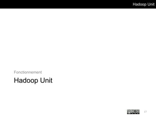 Hadoop Unit
Hadoop Unit
Fonctionnement
17
 