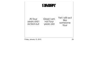 Start
                            Map




Friday, January 15, 2010           29
 