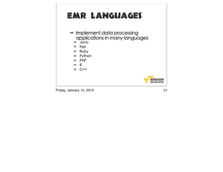 EMR Languages




Friday, January 15, 2010   51
 