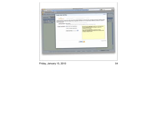 Friday, January 15, 2010   54
 