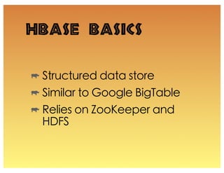 HBase Basics
 
