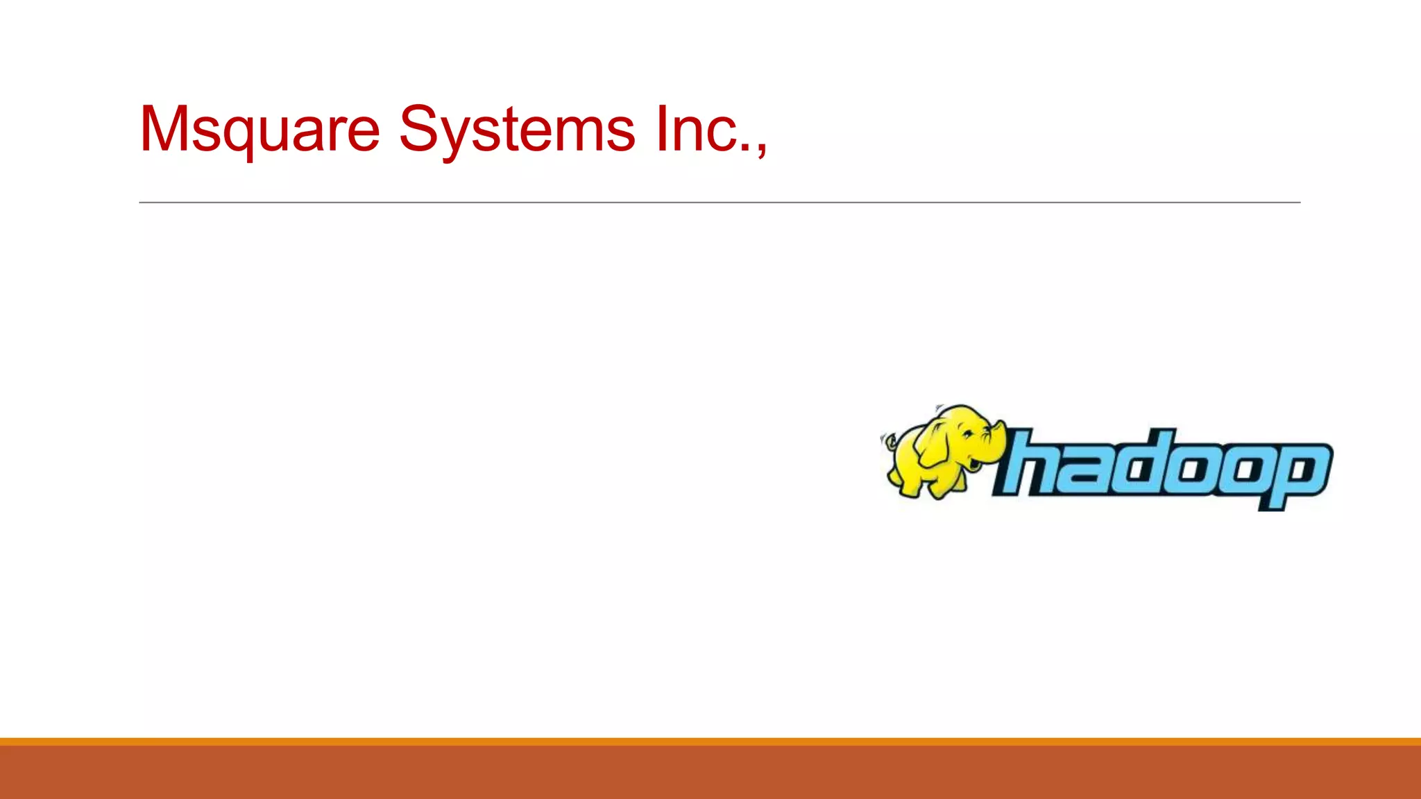 Msquare Systems Inc.,

 