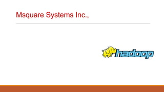Msquare Systems Inc.,

 