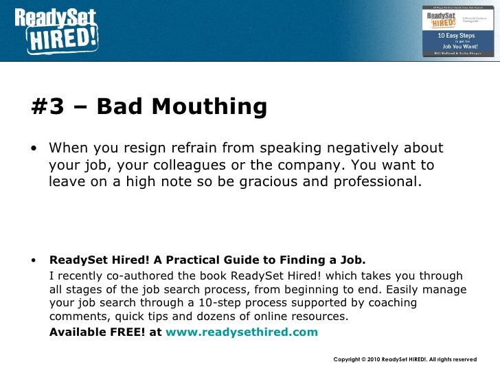 how to resign from your job