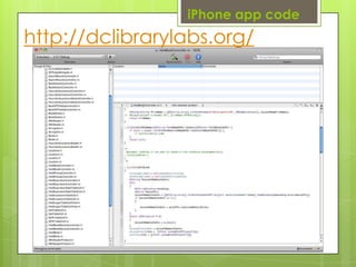 iPhone app codehttp://dclibrarylabs.org/