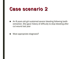Hematological Disorders - Bleeding Disorders | PPT