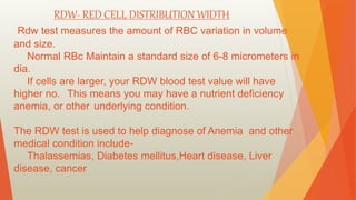 Rbc Diff Test Haematology | PPTX