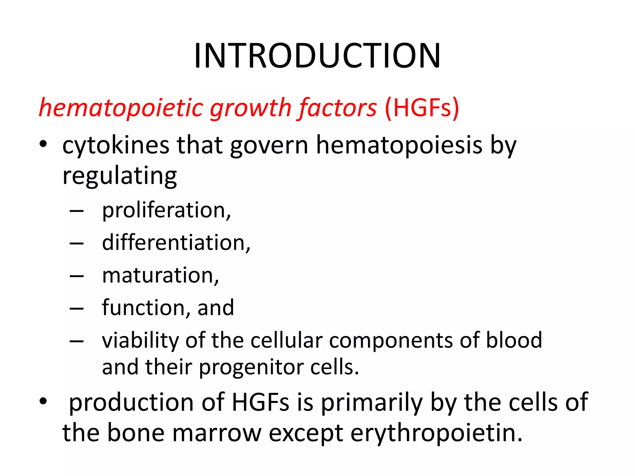 Haematopoitic growth factors dr. varun | PPTX | Blood Disorders