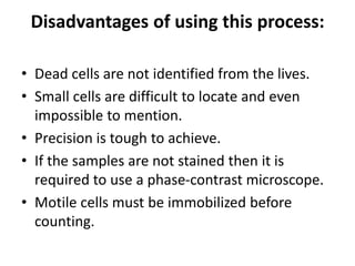 Haemocytometer ppt animal cell culture
