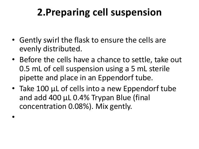 Haemocytometer ppt animal cell culture