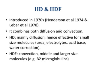 Haemodialysis or Haemodifiltration? - Prof. Mohsen El Kosi | PPTX