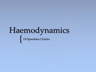 {
Haemodynamics
Dr.Spandana Charles
 