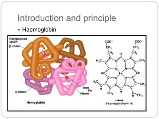 Introduction and principle
 Haemoglobin
 